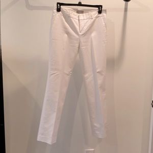 Banana Republic White stretch linen pants